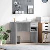 vidaXL Schreibtisch Graues Sonoma 90 x 49 x 75 cm Holzwerkstoff