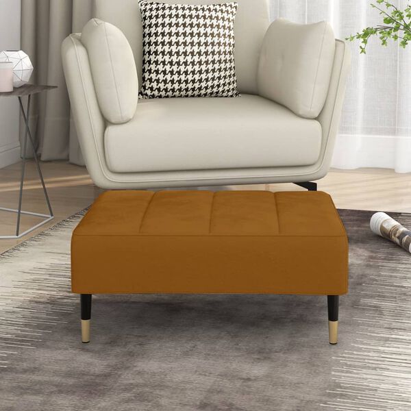 vidaXL Fu&szlig;hocker Braun 78x56x32 cm Samt