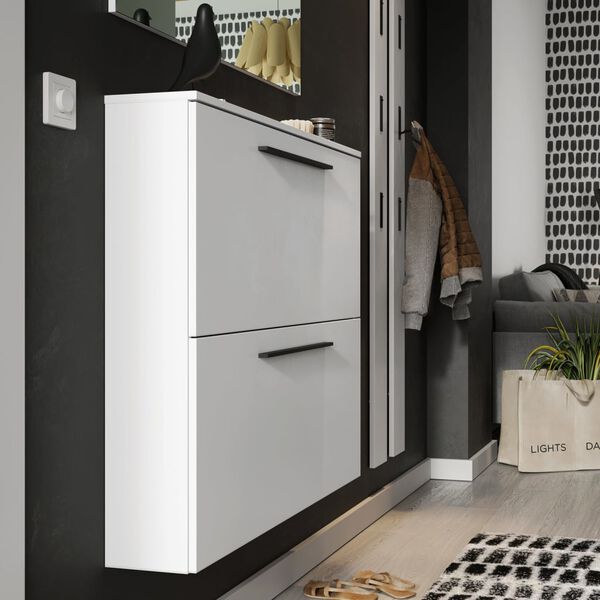438400 Germania Schuhschrank "GW-Utah" 100x19x85 cm Wei&szlig;