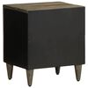 vidaXL Nachttisch Hellgrau 40x33x46 cm Massivholz Mango