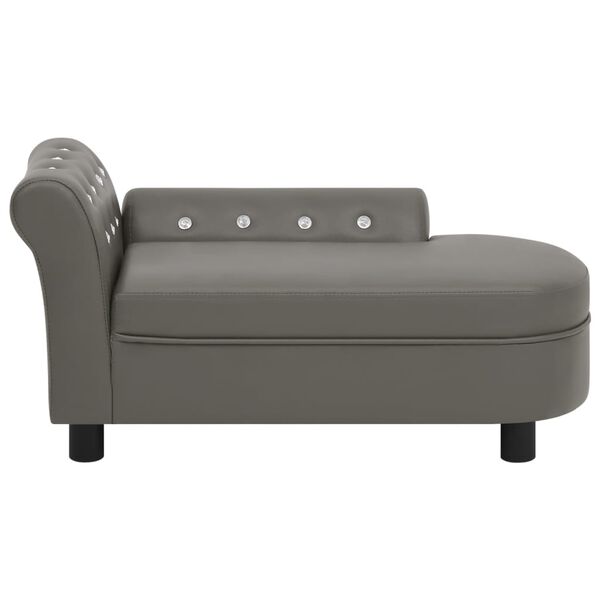 vidaXL Hundesofa Grau 83x45x42 cm Kunstleder