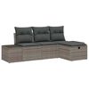 vidaXL Gartensofa-set 4 stk. Poly-Rattan