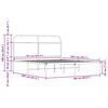 vidaXL Bettgestell ohne Matratze 160x200 cm Braun Eichen-Optik