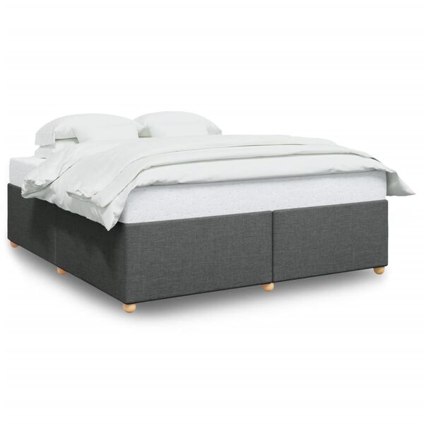 vidaXL Bettgestell ohne Matratze Dunkelgrau 180x200 cm Stoff