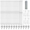 vidaXL Zaun mit Pfosten Silber 0,6 x 100 m PVC-beschichteter Stahl