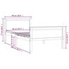 vidaXL Massivholzbett Honigbraun Kiefer 90x200 cm