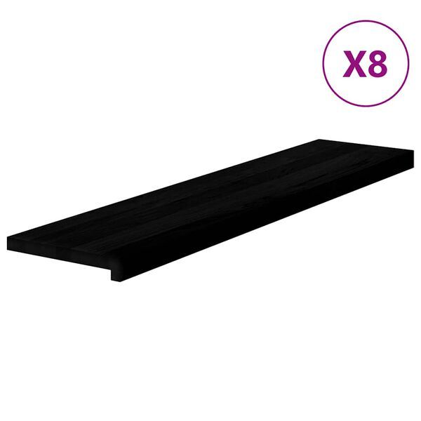 vidaXL Treppenstufen 8 Stk. Dunkelbraun 110x25x2 cm Massivholz Eiche