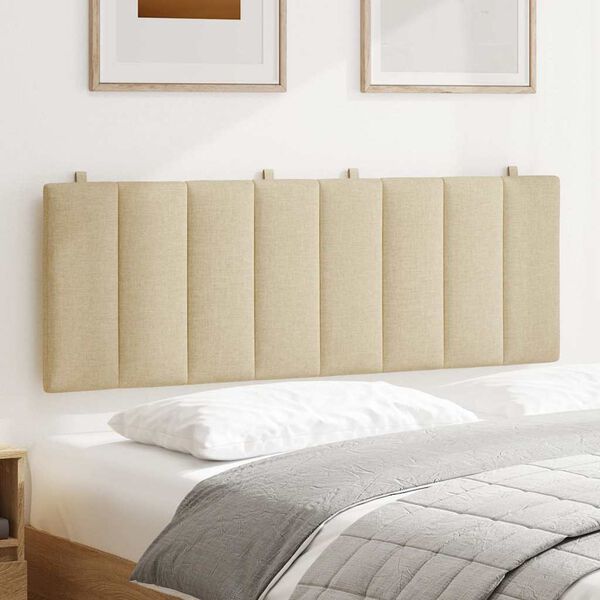 vidaXL Kopfteil-Kissen "Hanko" Creme 120 cm Stoff