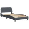vidaXL Bettgestell ohne Matratze "Hanko" Dunkelgrau 100x203 cm Samt