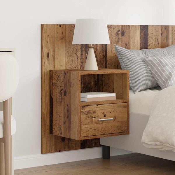 vidaXL Kopfteil mit Schrank mit Schubladen 3 pcs Altholz Holzwerkstoff