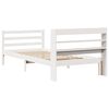 vidaXL Bettgestell mit Kopfteil ohne Matratze Wei&szlig; 90x190 cm