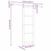 vidaXL Schiebet&uuml;r ORKDAL Wei&szlig; 78 x 232 cm Massivholz Kiefer und Glas