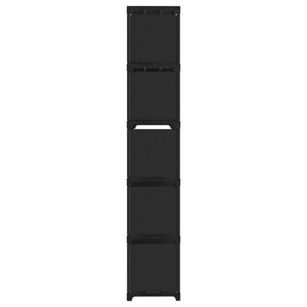 vidaXL W&uuml;rfelregal mit 15 F&auml;chern Schwarz 103x30x175,5 cm Stoff