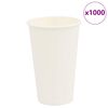 vidaXL Pappbecher 1000 Stk. 16oz 400ml Wei&szlig;