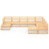 vidaXL 9-tlg. Garten-Lounge-Set Massivholz Kiefer