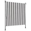 vidaXL Outdoor Rollo Anthrazit und Wei&szlig; 150 x 270 cm