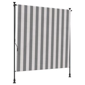 vidaXL Outdoor Rollo Anthrazit und Wei&szlig; 150 x 270 cm