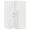 vidaXL Wand-Eckschrank LUCCA Hochglanz Wei&szlig; 57 x 57 x 100 cm