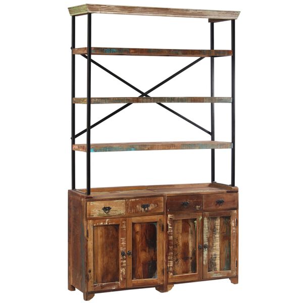 vidaXL Sideboard mit Einlegeb&ouml;den Altholz Massiv 120x35x200 cm