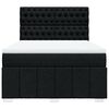 vidaXL Boxspringbett mit Matratze Schwarz 140x190 cm Stoff