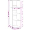 vidaXL Highboard Braun Eichen-Optik 40x41x124 cm Holzwerkstoff