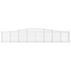 vidaXL Gabionen mit Hochbogen 8 Stk. 400x30x60/80 cm Verzinktes Eisen
