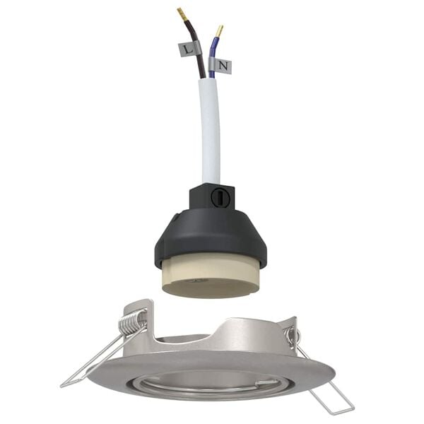 vidaXL Spotlight 6 pcs Silber 9 x 9 x 2,5 cm Metall