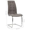 vidaXL Freischwinger 6 Stk. Taupe Stoff