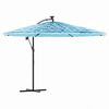 vidaXL Sonnenschirm mit Stahlmast Blau 290x290x238 cm
