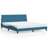 vidaXL Bettgestell mit LED ohne Matratze "Hanko" Blau 180x200 cm Samt