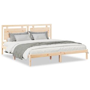 vidaXL Massivholzbett Extra Lang ohne Matratze 180x210 cm