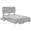 vidaXL Bettrahmen Graues Sonoma 135 x 190 cm Holzwerkstoff