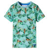 Kinder-T-Shirt Hellgr&uuml;n Melange 128