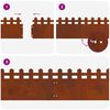 vidaXL Rasenkanten 10 pcs Rostig 103 x 0,05 x 22 cm Wetterfeststahl