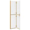 vidaXL Walk-in Duschwand Gold 90 x 6.5 x 190 cm Energiesparendes Glas