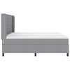 vidaXL Boxspringbett mit Matratze Hellgrau 200 x 200 cm Stoff