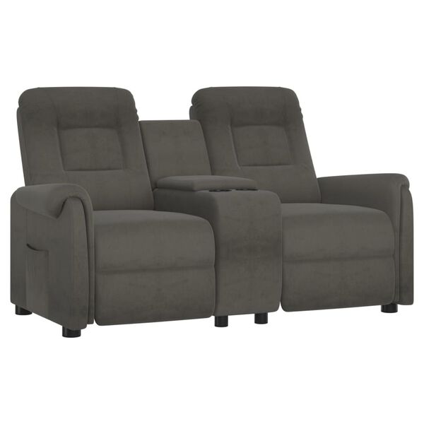 vidaXL 2-Sitzer Massagesessel mit Getränkehalter Dunkelgrau