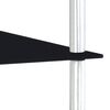 vidaXL Regal mit 3 Ablagen Schwarz 40x40x67 cm Hartglas