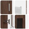 vidaXL Highboard Braun Eichen-Optik 60 x 35 x 182 cm Holzwerkstoff