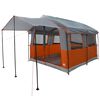 vidaXL Familienzelt f&uuml;r 4 Personen Grau und Orange 324 x 255 x 230 cm