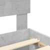 vidaXL Bettrahmen mit Kopfteil Beton Grau 150 x 200 cm Holzwerkstoff