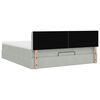 vidaXL Ottoman-Bett mit Matratze & LEDs Hellgrau 160x200 cm Samt