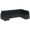 vidaXL Garten-Sofa-Set 8 pcs Schwarz 55 x 62 x 69 cm Poly Rattan