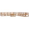 vidaXL Outdoor-Sofagarnitur mit Kissen 9 pcs Natur und Creme