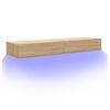 vidaXL TV-Schr&auml;nke mit LED-Leuchten 2 Stk. Sonoma-Eiche 60x35x15,5 cm
