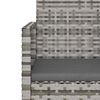 vidaXL Gartensessel mit Kissen Grau Poly Rattan