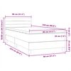vidaXL Boxspringbett mit Matratze Rosa 80x220 cm Samt