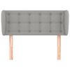 vidaXL Kopfteil mit Ohren Hellgrau 103x23x78/88 cm Stoff