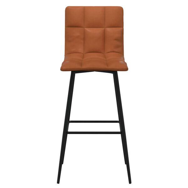 vidaXL Barhocker 2 Stk. Hellbraun Kunstleder