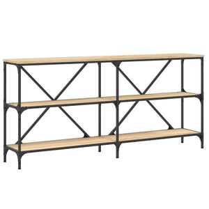 vidaXL Konsolentisch Sonoma-Eiche 160x30x75 cm Holzwerkstoff und Eisen